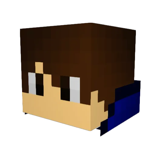 LukeundLeia Minecraft avatar head, 3D render