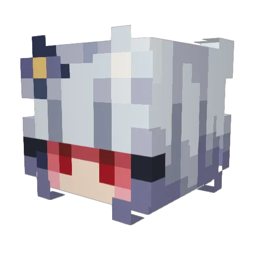 LukeyWookey Minecraft avatar head, 3D render