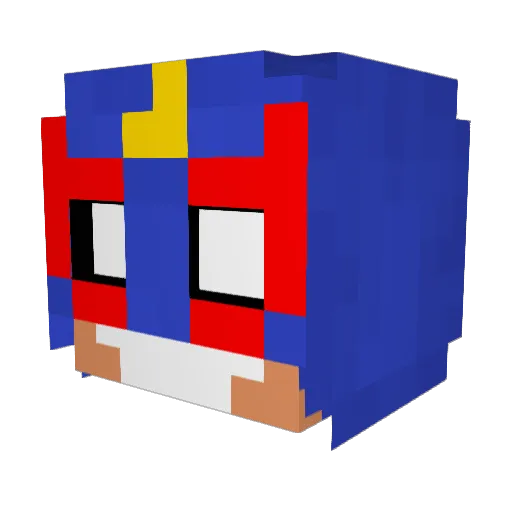 Lukez9595 Minecraft avatar head, 3D render