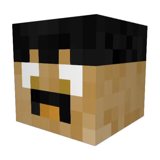 Lukezi_ Minecraft avatar head, 3D render