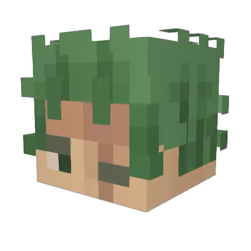 Lukgaming999 Minecraft avatar head, 3D render