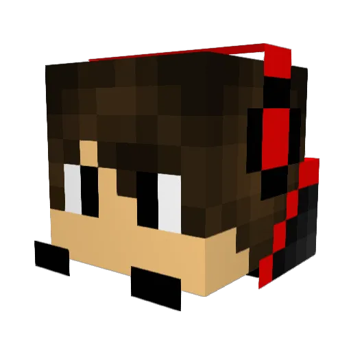 LukiCrafter Minecraft avatar head, 3D render