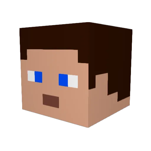 LukiK856 Minecraft avatar head, 3D render