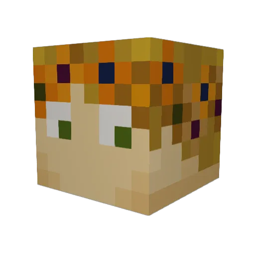 Luki_25 Minecraft avatar head, 3D render