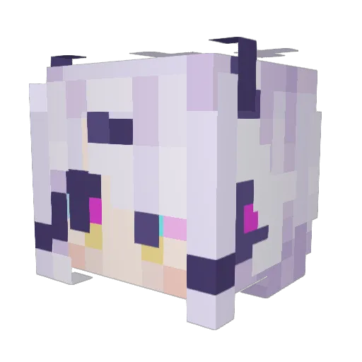 Lukiba1 Minecraft avatar head, 3D render