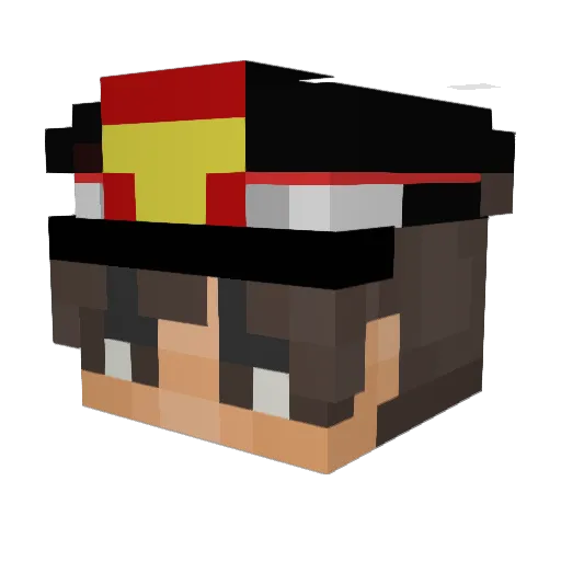 Lukichannel34 Minecraft avatar head, 3D render