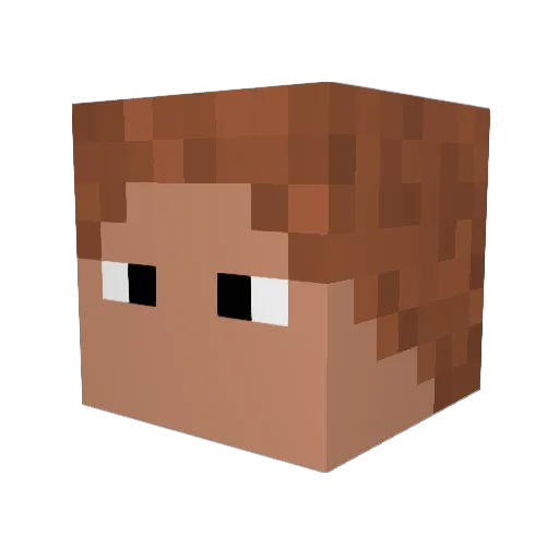 Lukie099 Minecraft avatar head, 3D render