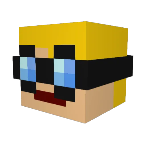 Lukies_comandant Minecraft avatar head, 3D render