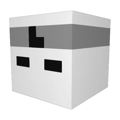 Lukiezee Minecraft avatar head, 3D render