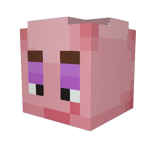 Lukination05 Minecraft avatar head, 3D render