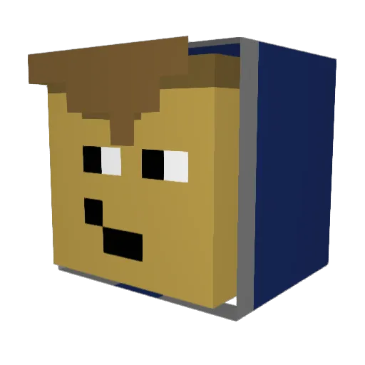 Lukinatior Minecraft avatar head, 3D render