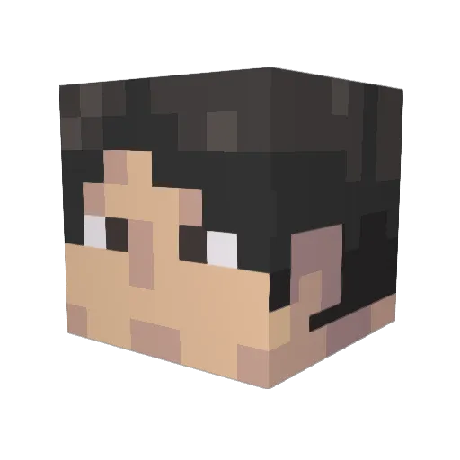 Luking64 Minecraft avatar head, 3D render