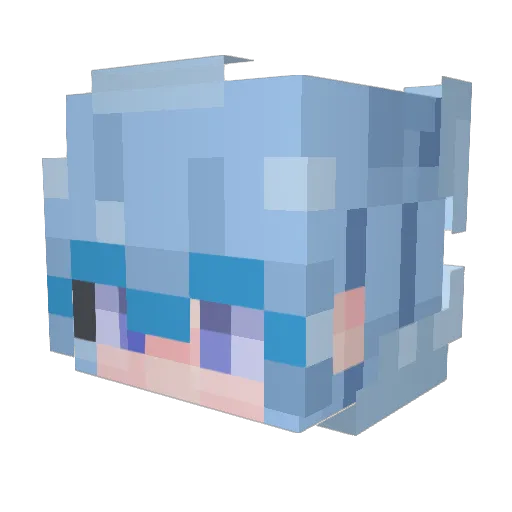 Lukinhu Minecraft avatar head, 3D render