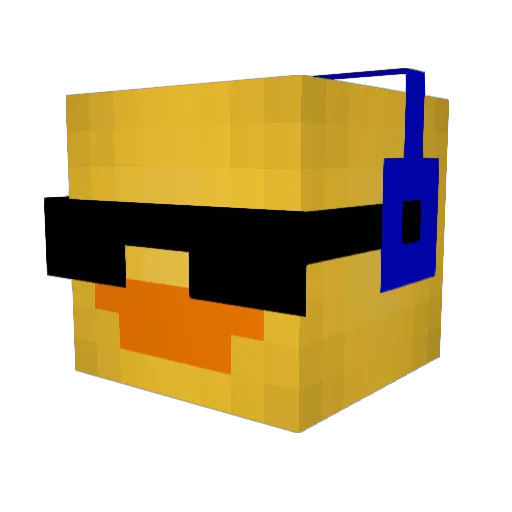 LukiniYT Minecraft avatar head, 3D render