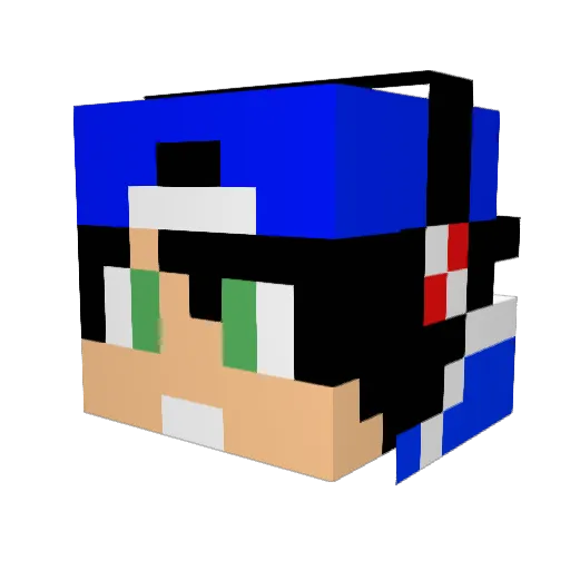 Lukinjo100 Minecraft avatar head, 3D render
