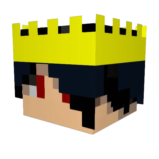 Lukino1 Minecraft avatar head, 3D render
