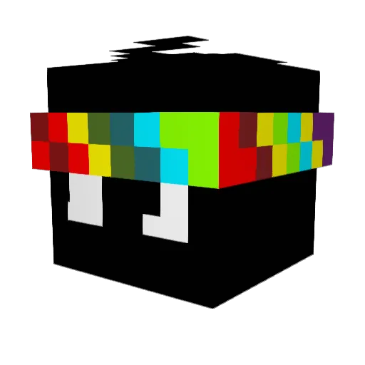 Lukisauras Minecraft avatar head, 3D render