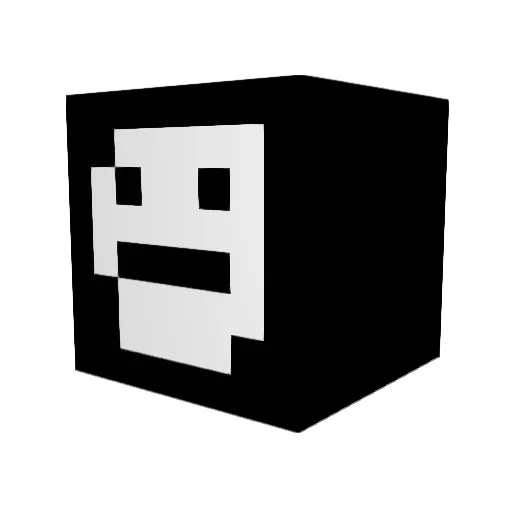 Lukitor Minecraft avatar head, 3D render