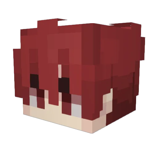 Lukitxs Minecraft avatar head, 3D render