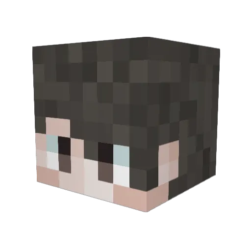 Luklaa Minecraft avatar head, 3D render