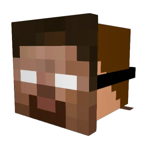 Lukne Minecraft avatar head, 3D render