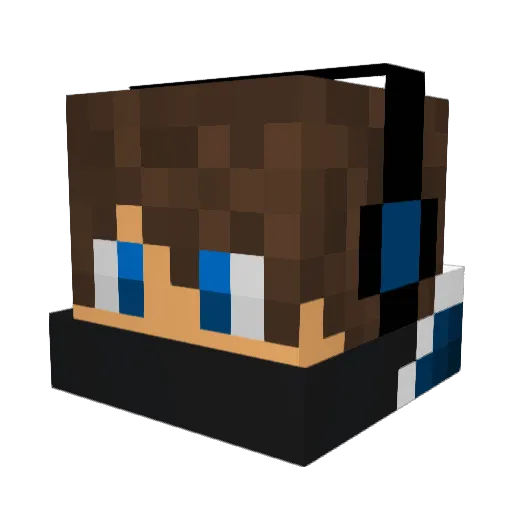 Lukoas Minecraft avatar head, 3D render
