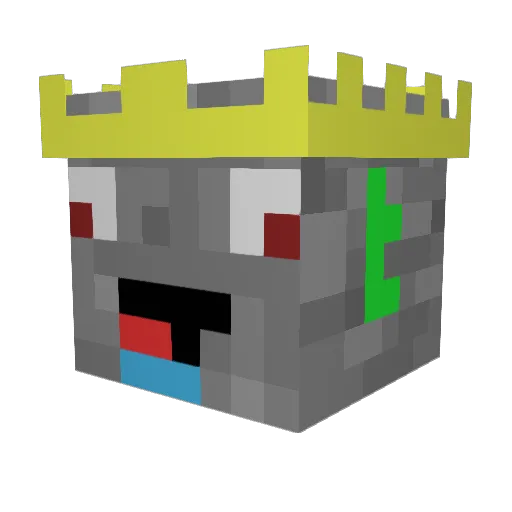 Lukooo Minecraft avatar head, 3D render