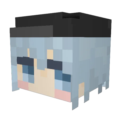 Lukote Minecraft avatar head, 3D render