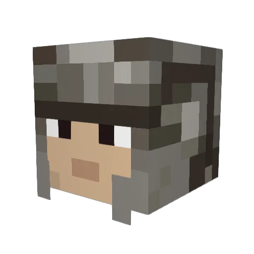 Lukqs Minecraft avatar head, 3D render
