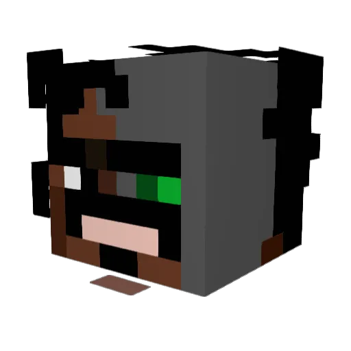 Luks601 Minecraft avatar head, 3D render