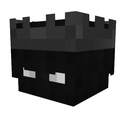 Lukskelet Minecraft avatar head, 3D render