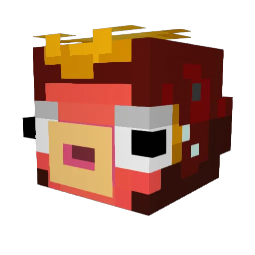 Lukszin000 Minecraft avatar head, 3D render