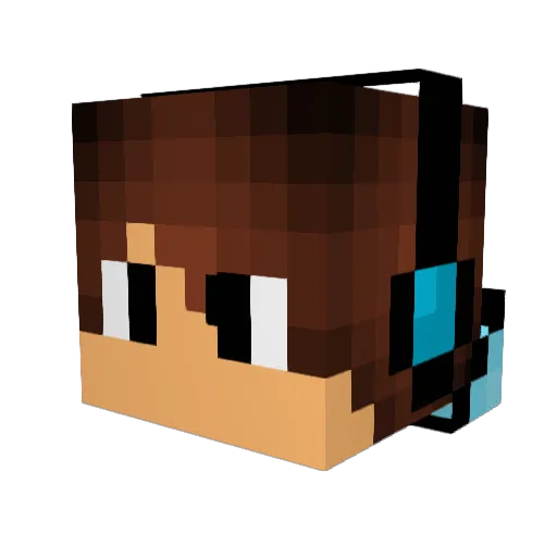 Luktach Minecraft avatar head, 3D render