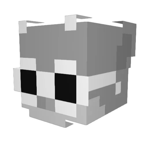 Lukullo Minecraft avatar head, 3D render