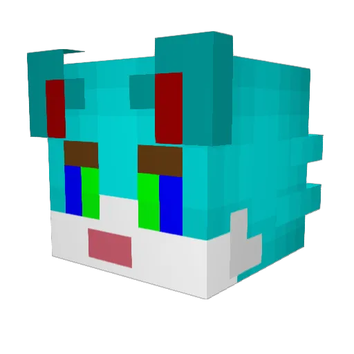 Lukus_The_Wolf Minecraft avatar head, 3D render