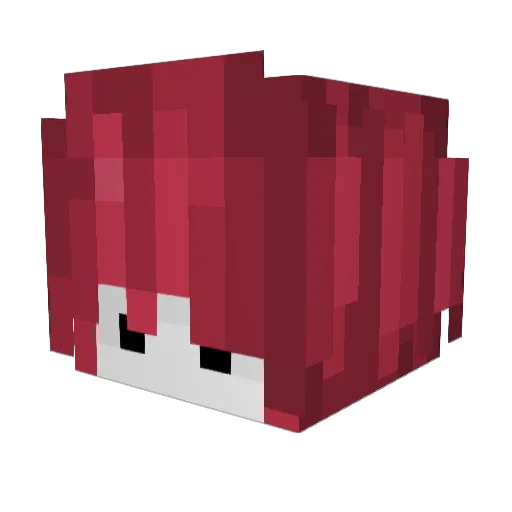Lukutoukka Minecraft avatar head, 3D render