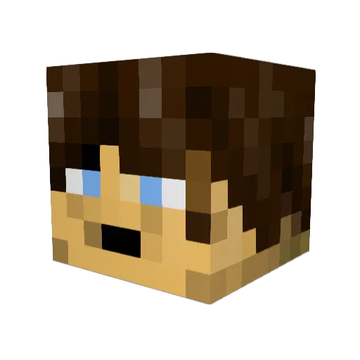 Luky0711 Minecraft avatar head, 3D render