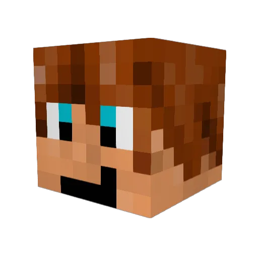 Luky95 Minecraft avatar head, 3D render