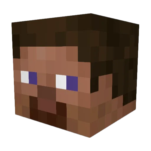 LukyABC Minecraft avatar head, 3D render