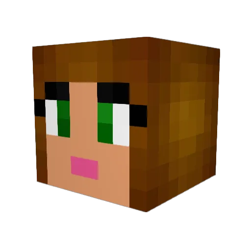 Lukyping Minecraft avatar head, 3D render