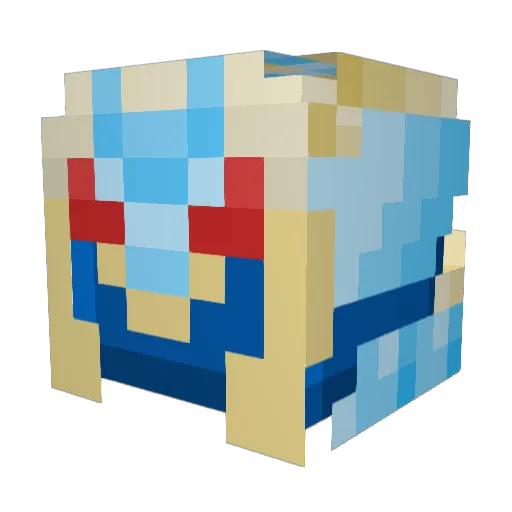 Lukyrocksocks Minecraft avatar head, 3D render