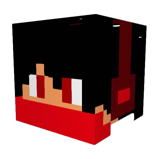 Lukyyy Minecraft avatar head, 3D render