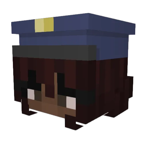 Lukzy2 Minecraft avatar head, 3D render