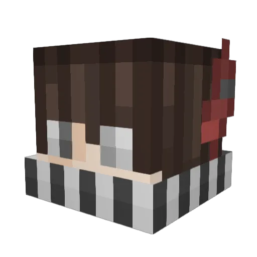Lukzys Minecraft avatar head, 3D render