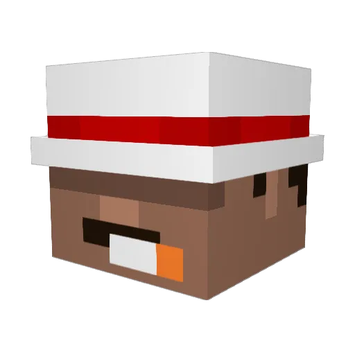 Lula17 Minecraft avatar head, 3D render
