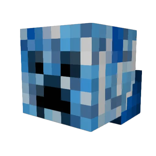 Lula83 Minecraft avatar head, 3D render