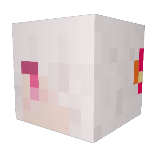 Lulaina Minecraft avatar head, 3D render
