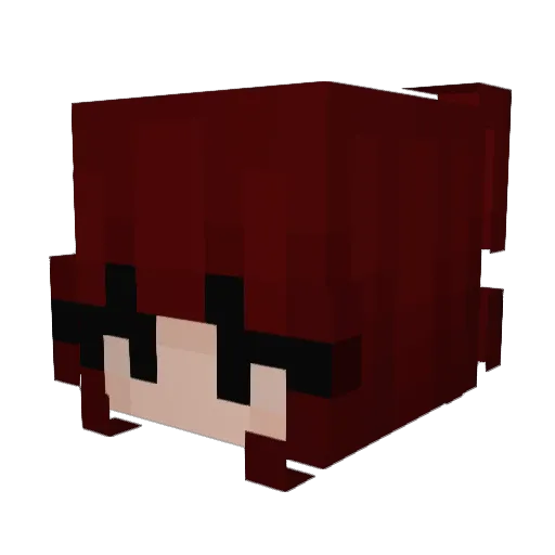 Lulatrix Minecraft avatar head, 3D render