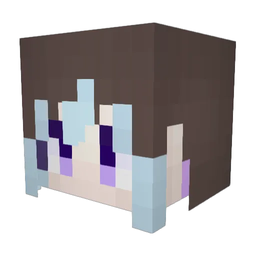 Lulee_18 Minecraft avatar head, 3D render