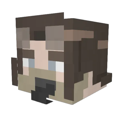 Luli1010 Minecraft avatar head, 3D render